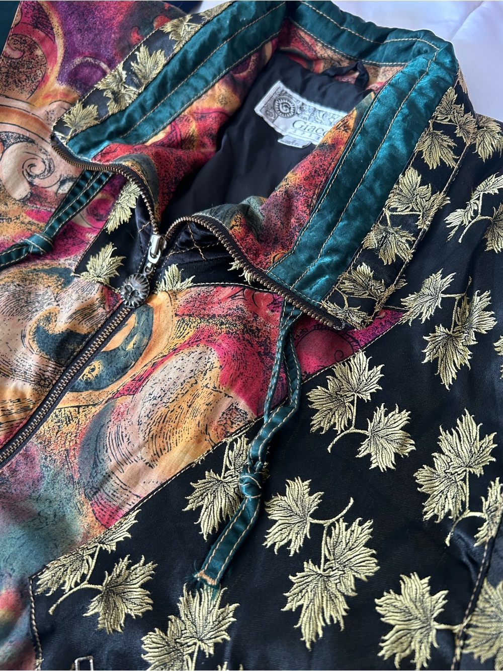 Vintage Giacca Sport Baroque Windbreaker Jacket Women’s Sz S